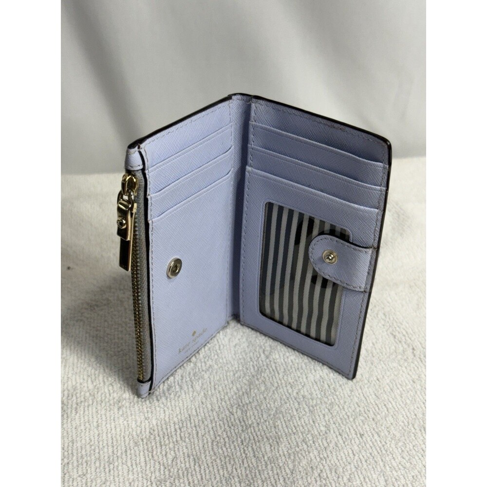 Women "Kate Spade" steel blue small credit card holder wallet. 5.5' X3.5' - Picture 8 of 9